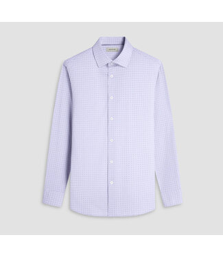 BUGATCHI Modern Fit Almond Blue Diamond Print Shirt
