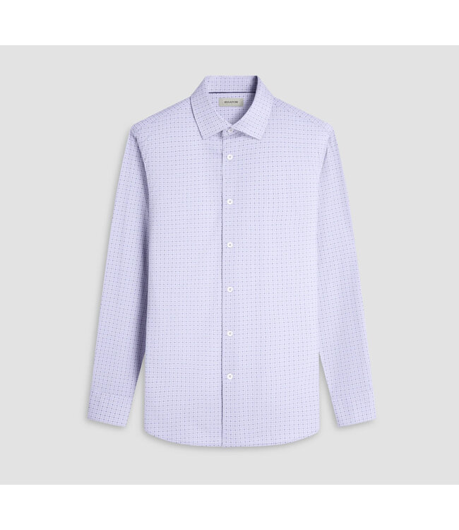 Modern Fit Almond Blue Diamond Print Shirt