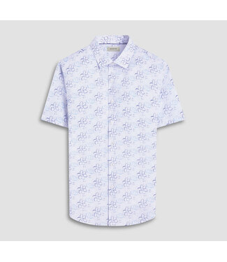 BUGATCHI Modern Fit Almond Flower Print Shirt