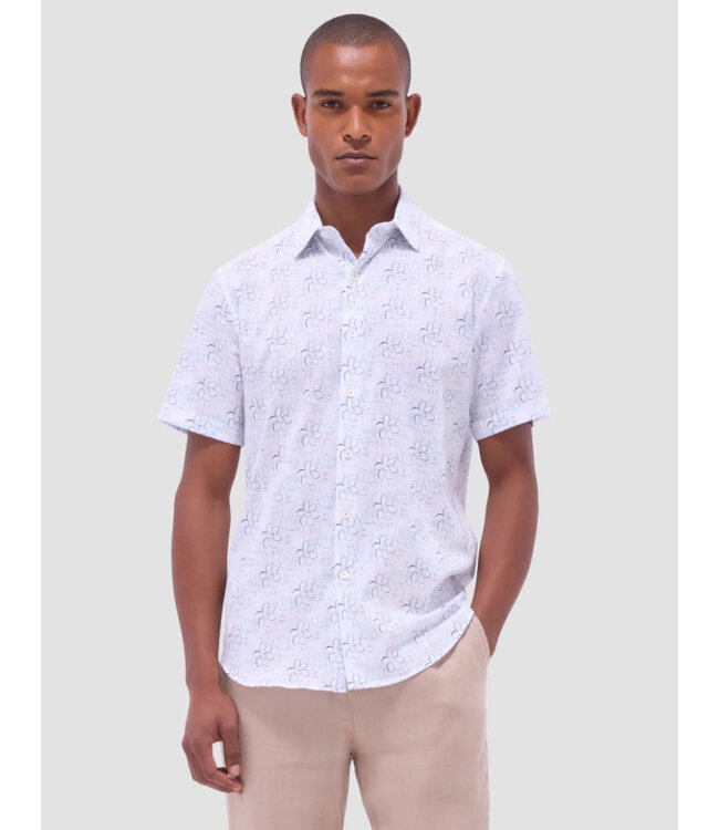 Modern Fit Almond Flower Print Shirt