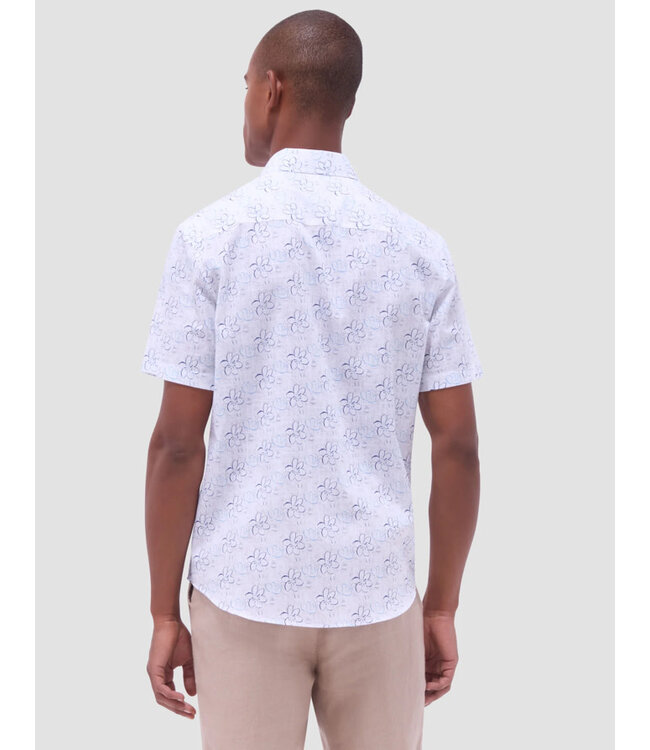 Modern Fit Almond Flower Print Shirt