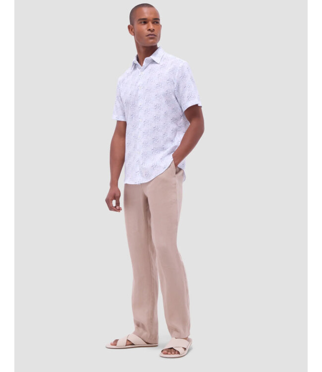 Modern Fit Almond Flower Print Shirt