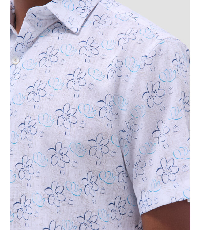 Modern Fit Almond Flower Print Shirt