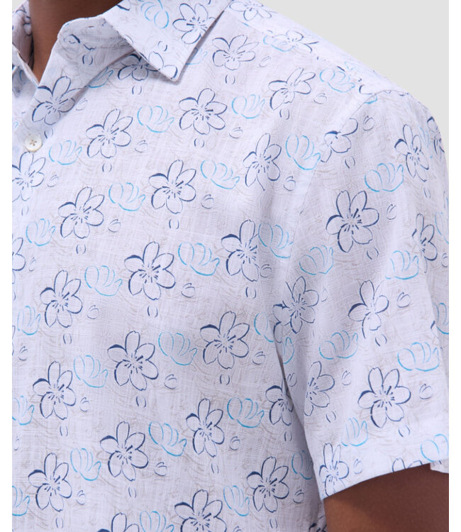 Modern Fit Almond Flower Print Shirt