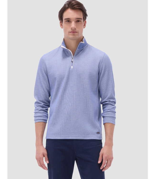 Cobalt Striped 1/4 Zip