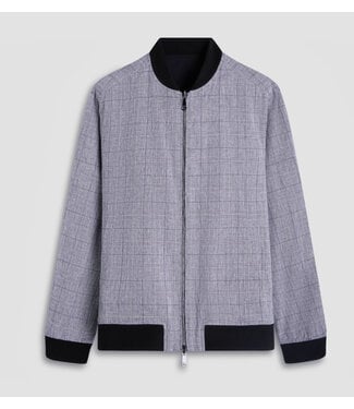 BUGATCHI Black Glencheck Bomber