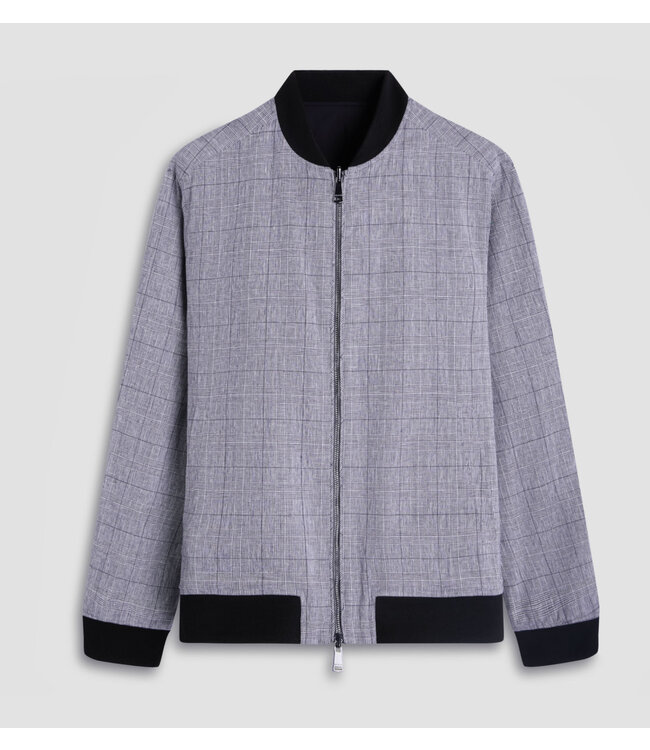 Black Glen Check Reversible Bomber