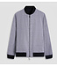 BUGATCHI Black Glen Check Reversible Bomber