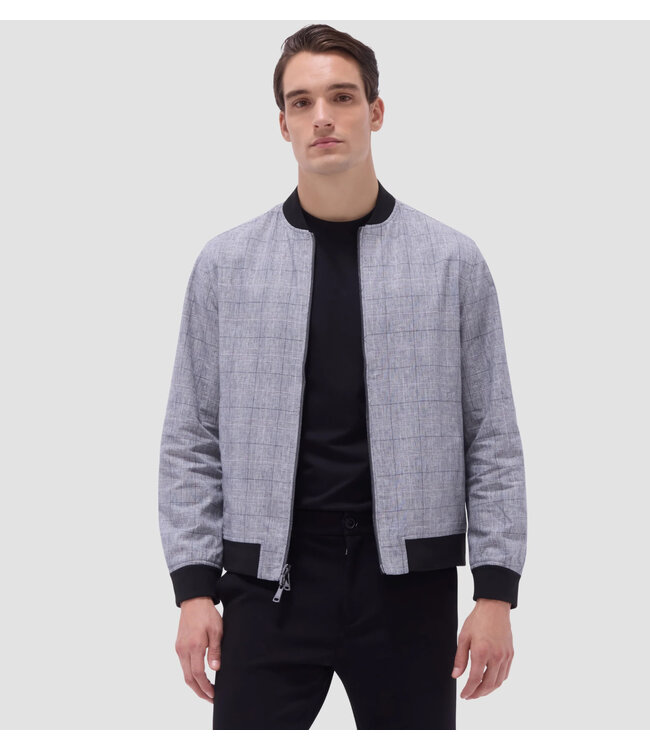 Black Glen Check Reversible Bomber
