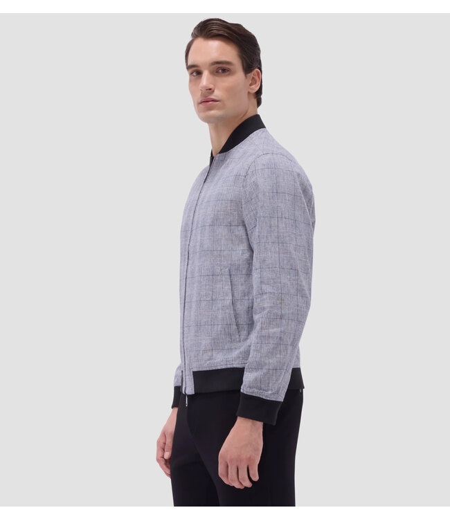 Black Glen Check Reversible Bomber