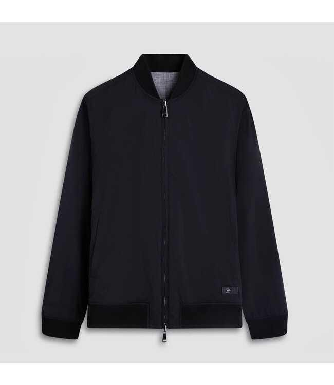 Black Glen Check Reversible Bomber