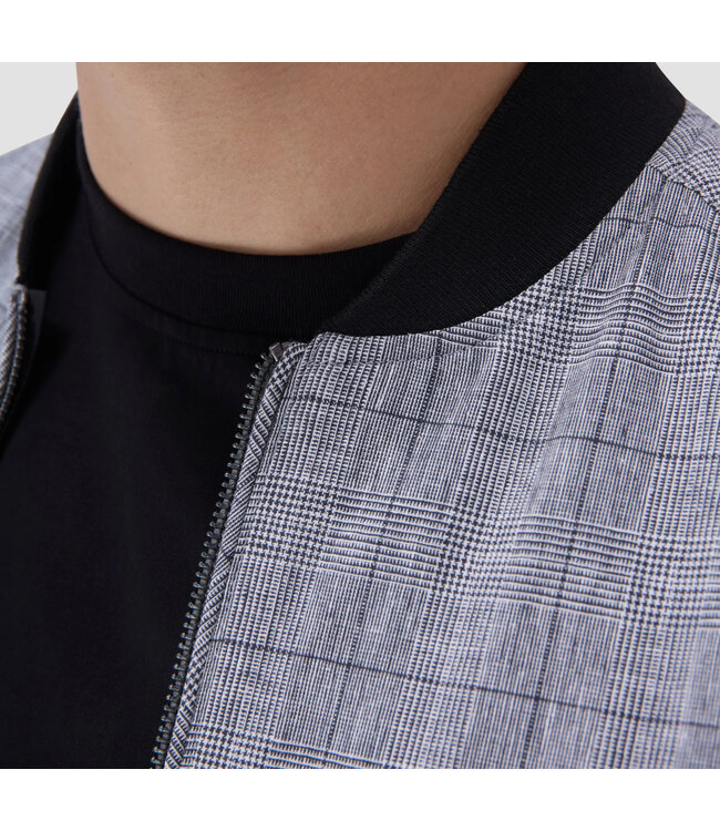 Black Glen Check Reversible Bomber