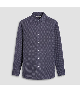 BUGATCHI Modern Fit Black Diamond Print Shirt