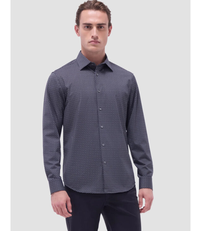 Modern Fit Black Diamond Print Shirt