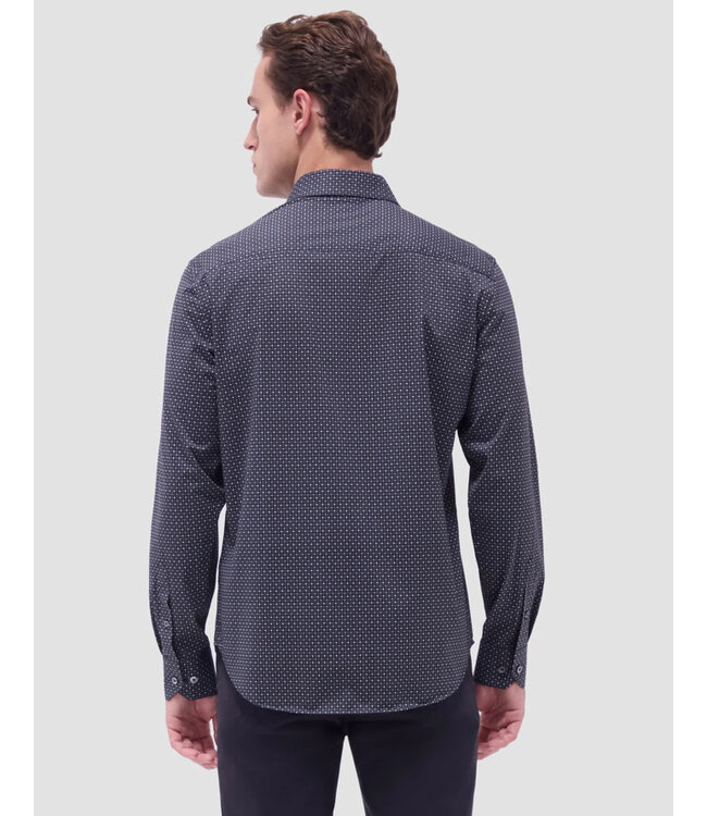 Modern Fit Black Diamond Print Shirt