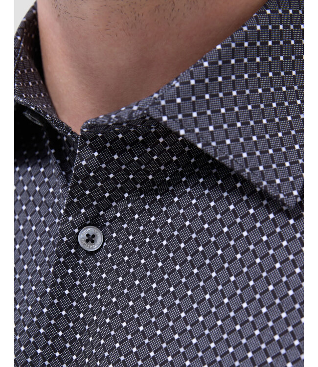 Modern Fit Black Diamond Print Shirt