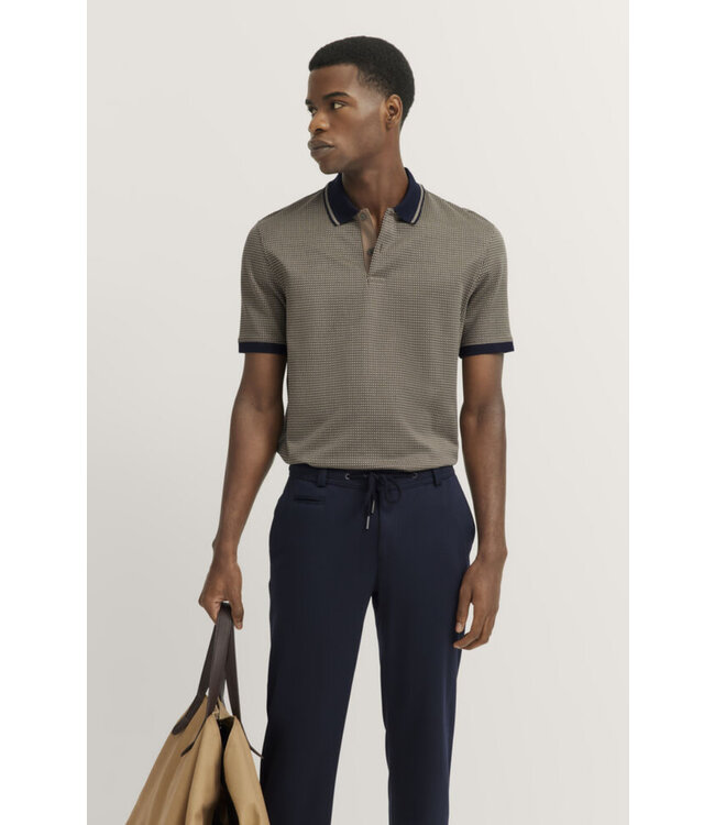 Brown Small Block Polo