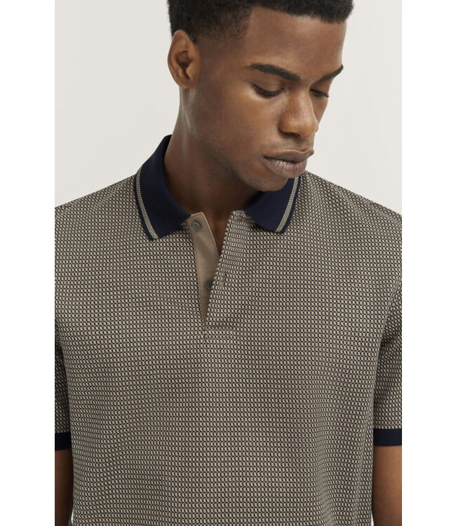 Brown Small Block Polo