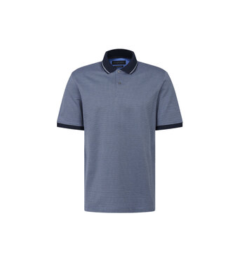 BUGATTI Blue Small Check Polo