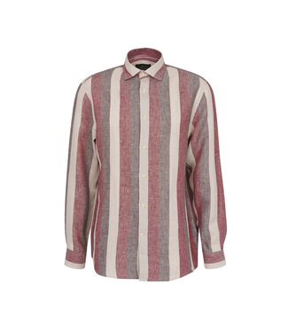 BUGATTI Modern Fit Brown Red Stripe Shirt