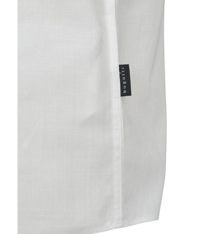 Modern Fit White Floral Trim Shirt