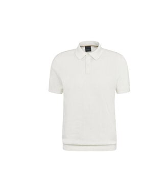 BUGATTI Cream Knit Polo Shirt