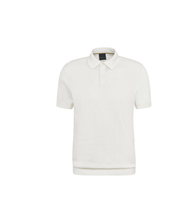 Cream Knit Polo Shirt