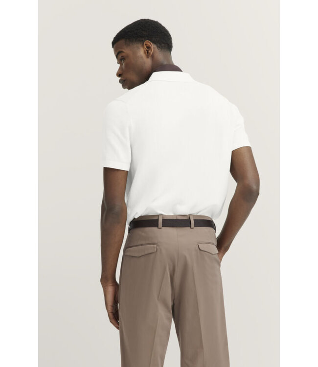 Cream Knit Polo Shirt