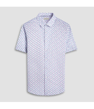 BUGATCHI Modern Fit Lilac  Palm Tree Shirt