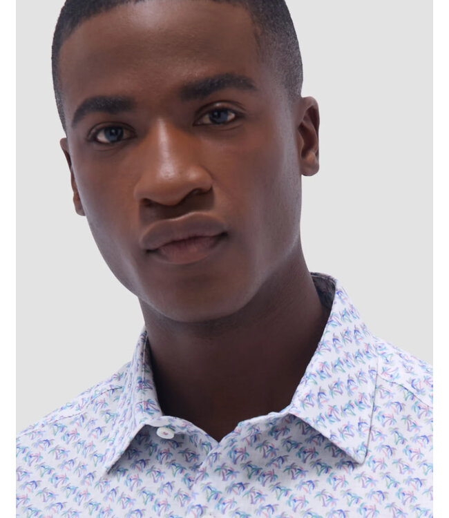 Modern Fit Lilac  Palm Tree Shirt