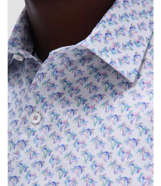 Modern Fit Lilac  Palm Tree Shirt