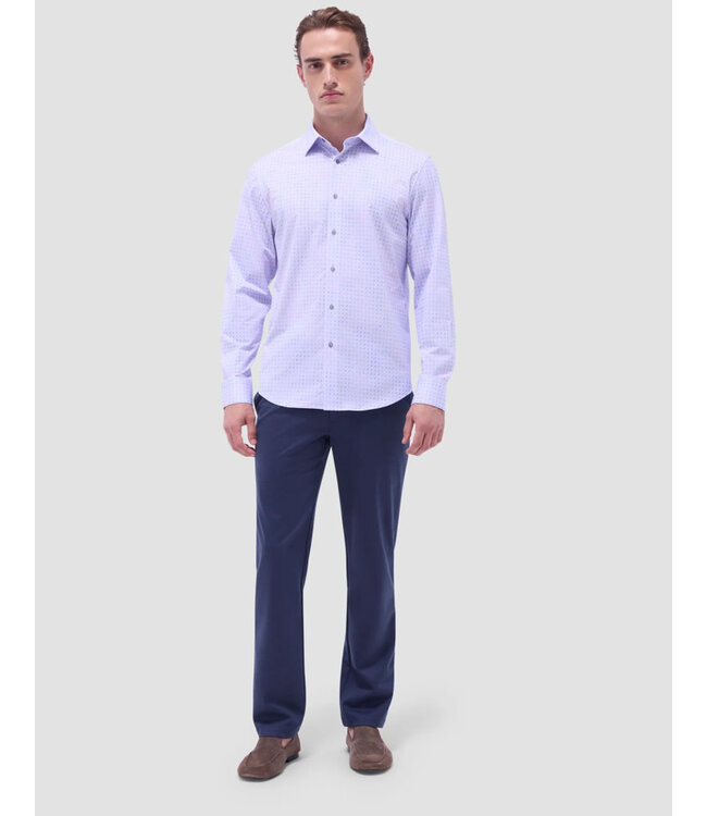 Modern Fit Lilac Block Shirt