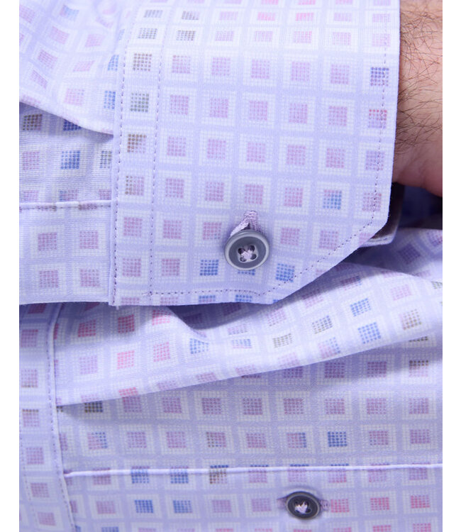 Modern Fit Lilac Block Shirt