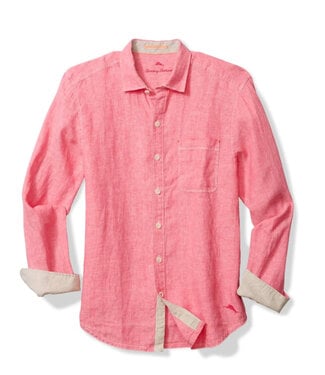 TOMMY BAHAMA Classic Fit Paradise Breezer Pink Shirt