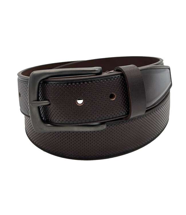 Perforation And Edge Crease Brown Belt