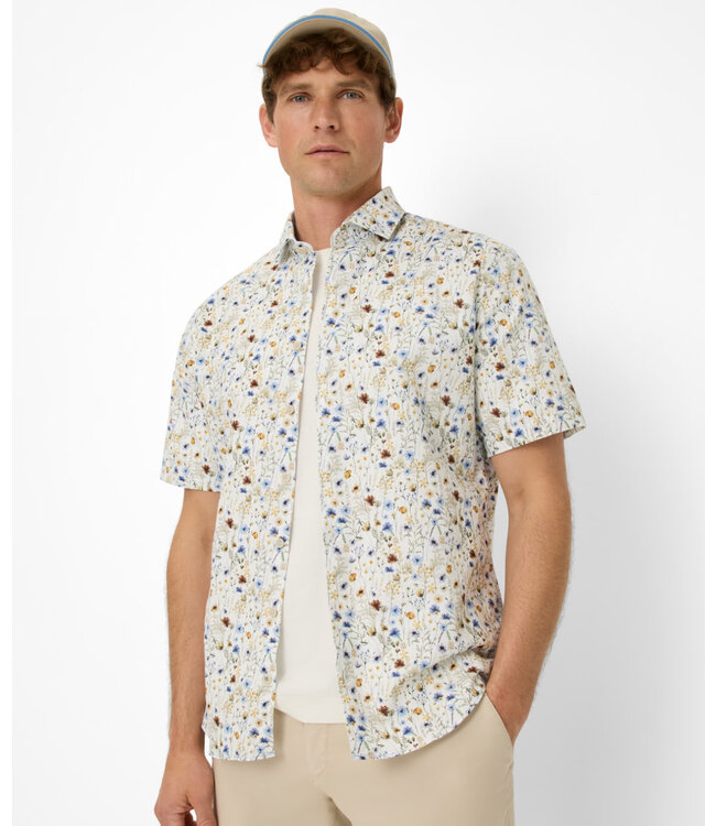 Modern Fit White Floral Hardy Shirt