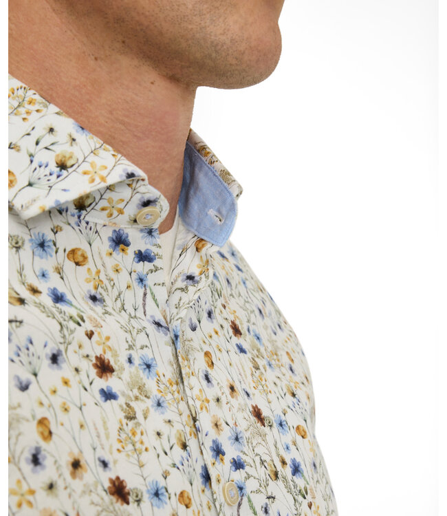 Modern Fit White Floral Hardy Shirt