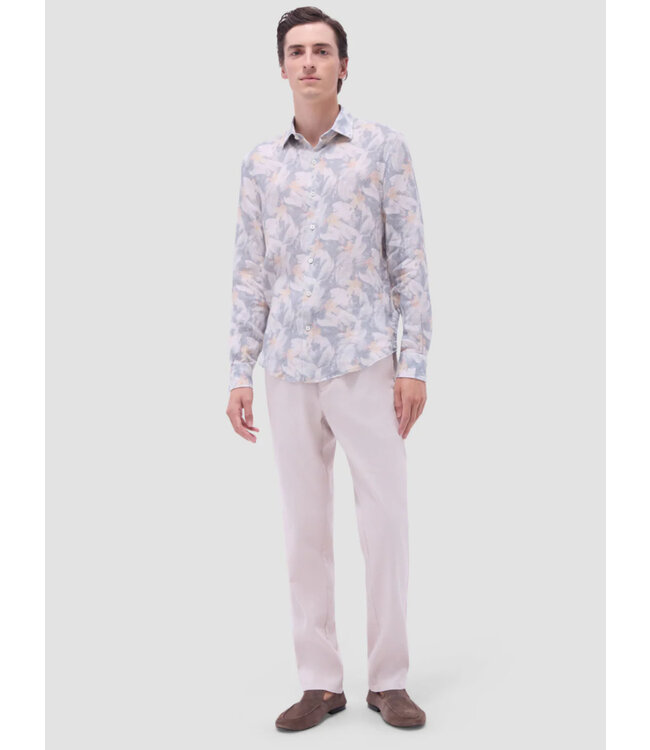 Modern Fit Olive Floral Shirt