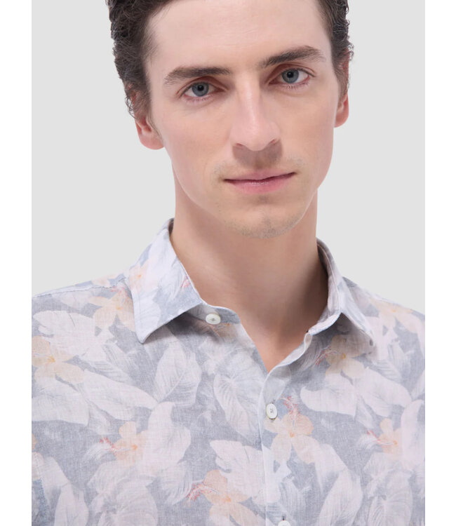 Modern Fit Olive Floral Shirt