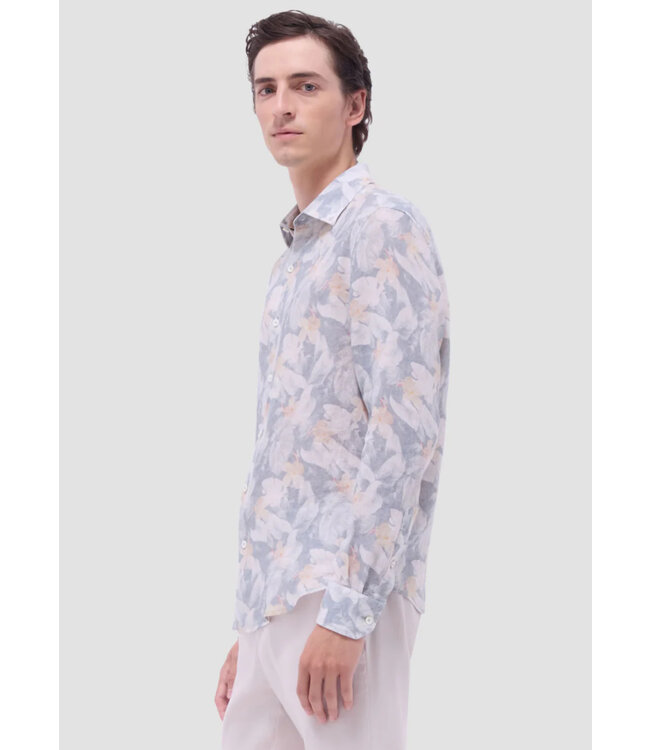 Modern Fit Olive Floral Shirt