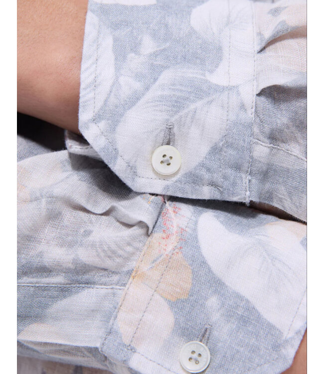 Modern Fit Olive Floral Shirt