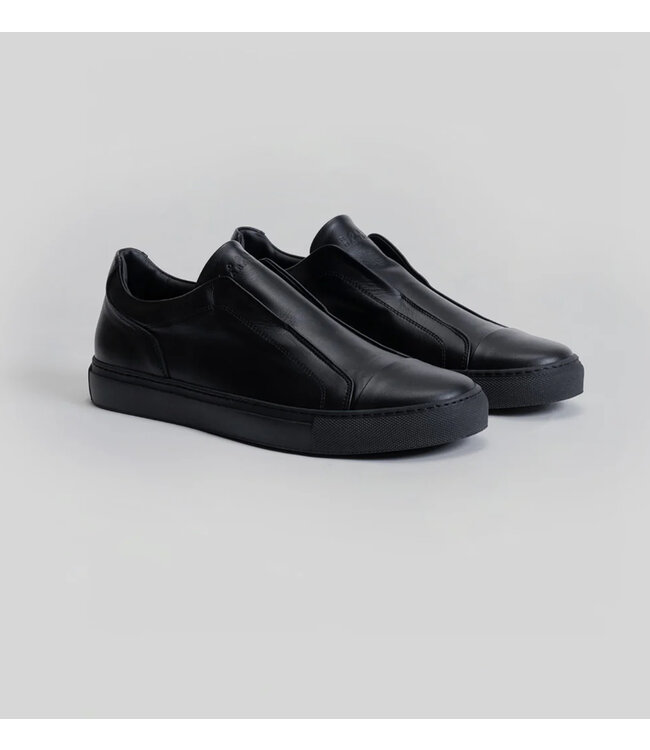 Black Delta Leather Sneakers