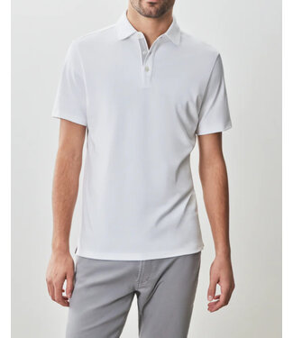 ROBERT BARAKETT White Georgia Herringbone Polo