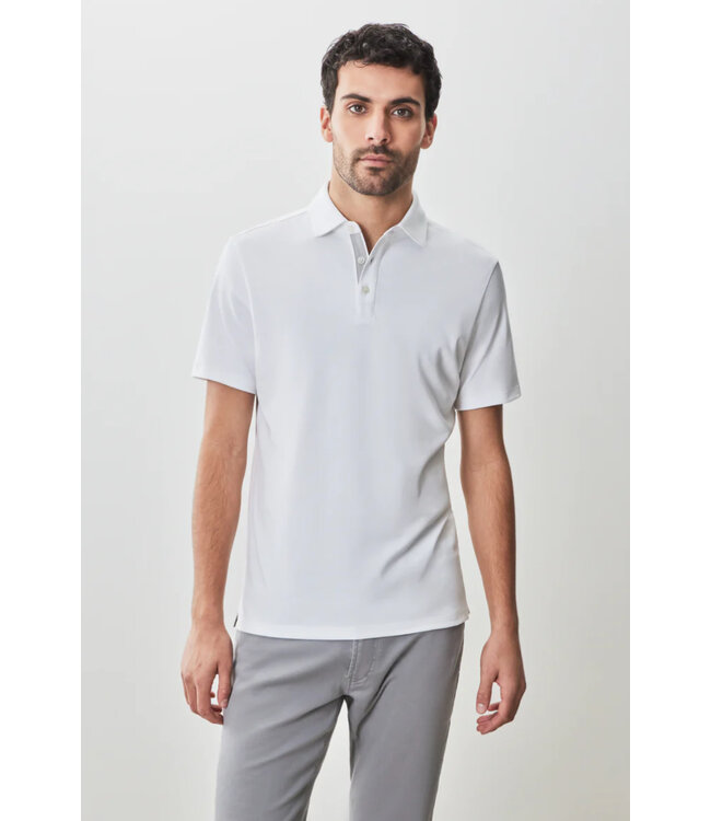 White Georgia Herringbone Polo