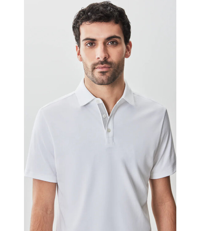 White Georgia Herringbone Polo