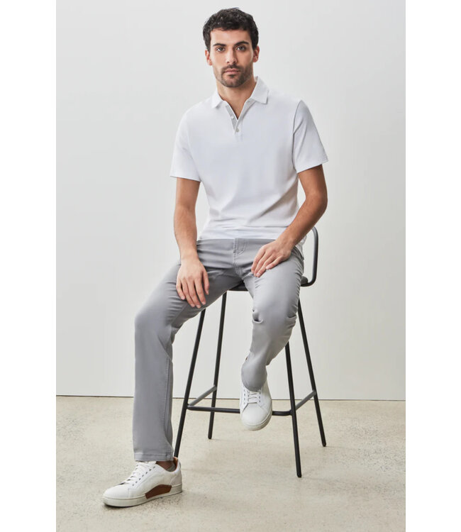 White Georgia Herringbone Polo