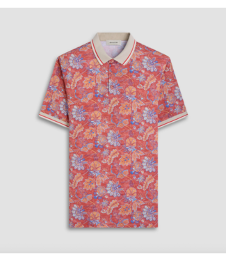 BUGATCHI Paprika Floral Polo