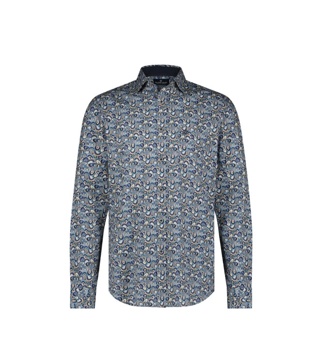 Modern Fit Teal Pattern Shirt