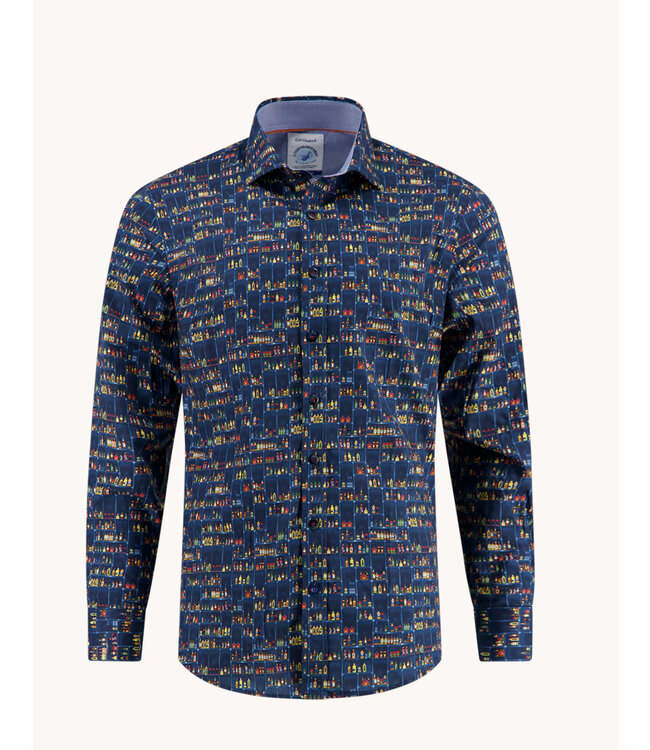 Modern Fit Navy Liquor Store Shirt