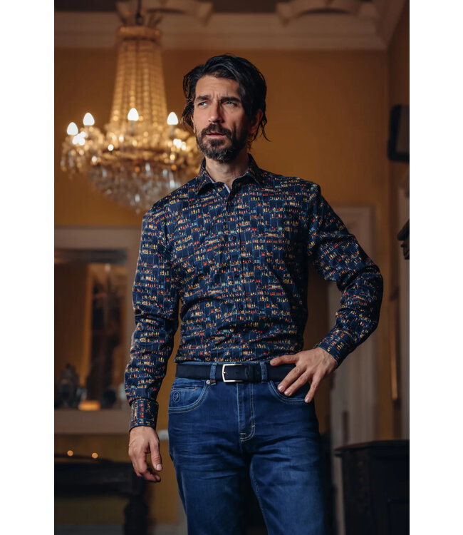 Modern Fit Navy Liquor Store Shirt